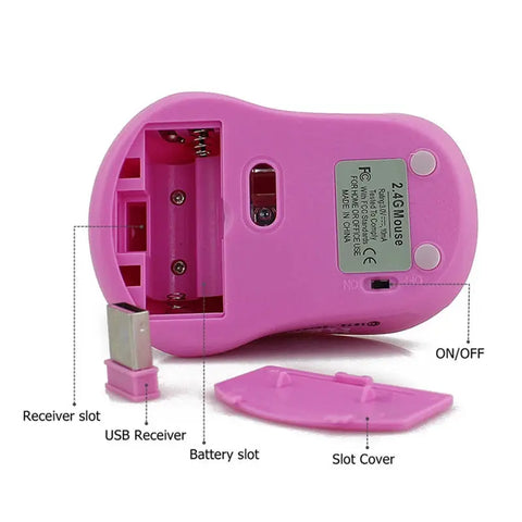 2.4G Hello Kitty Wireless Computer Mouse - Browsglamour