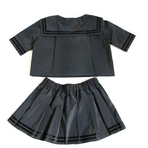 2024 Summer Women Colorful Reflective Sailor Suit Y2K Harajuku Style 2 Pieces Sets Tops+Mini Pleated Skirts conjuntos para mujer Browsglamour