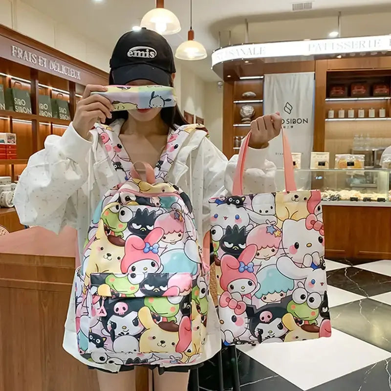 3pc Sanrio Backpacks-Lunch Tote, and Pencil Bag Browsglamour