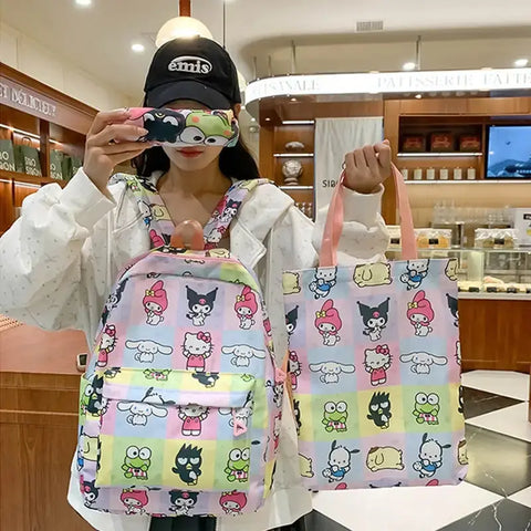 3pc Sanrio Backpacks-Lunch Tote, and Pencil Bag Browsglamour