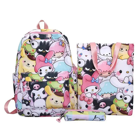 3pc Sanrio School Bags-Backpacks with Lunch Tote, and Pencil Bag - Browsglamour