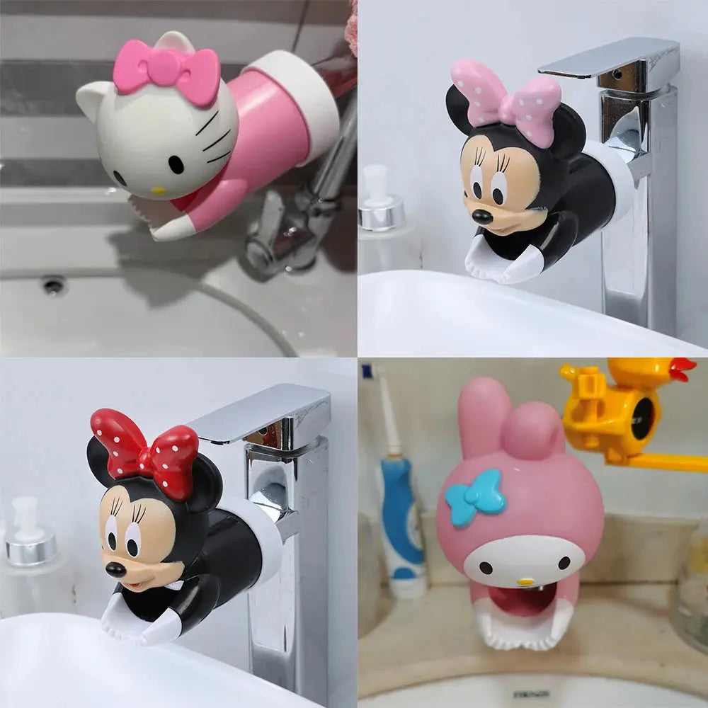 Anime Cartoon Animation Cute Kawaii Mickey Mouse Minnie Kuromi Faucet Stretcher Splashproof Bathroom Decoration - Browsglamour