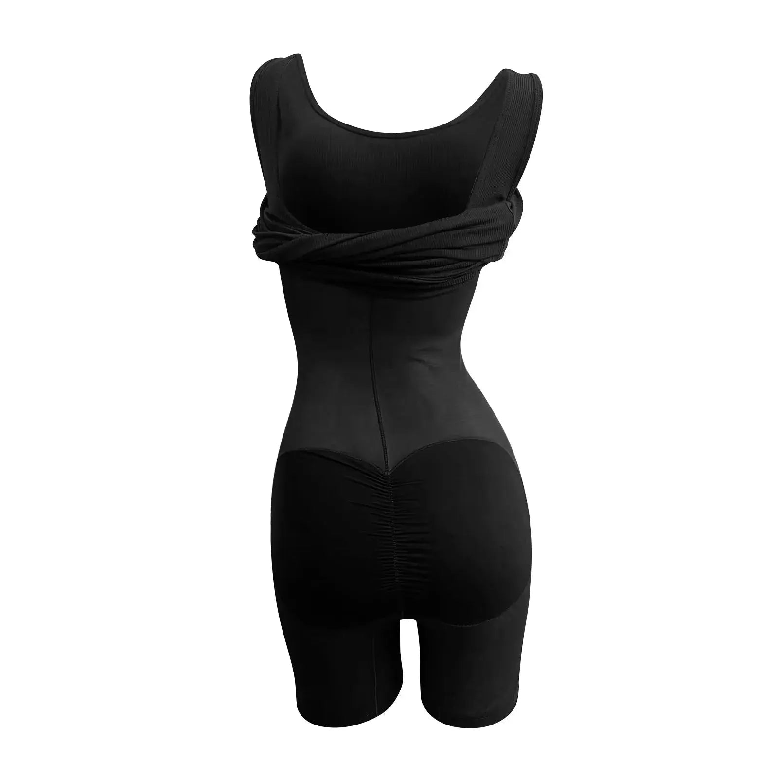 Body Shaping Bodycon Black Party Dress with Breast Pad Built-In Body shaping Underwear-2 In 1 Dress - Browsglamour