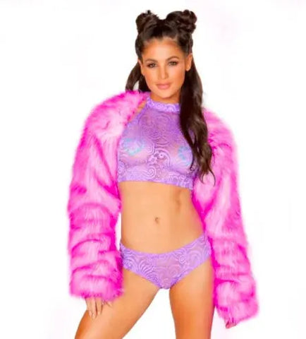 Carnival LED Fur Coat - Browsglamour