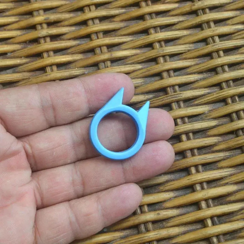 Cute Cat Ear Ring Men and women Self-Defense Ring Outdoor Survival Metal Ring Punk Style Emergency Protection Camping Jewelry - Browsglamour