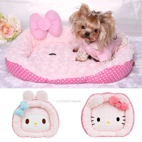 Cute Sanrio Hello Kitty or My Melody Pink Dog Bed for Pet Small Dogs - Browsglamour