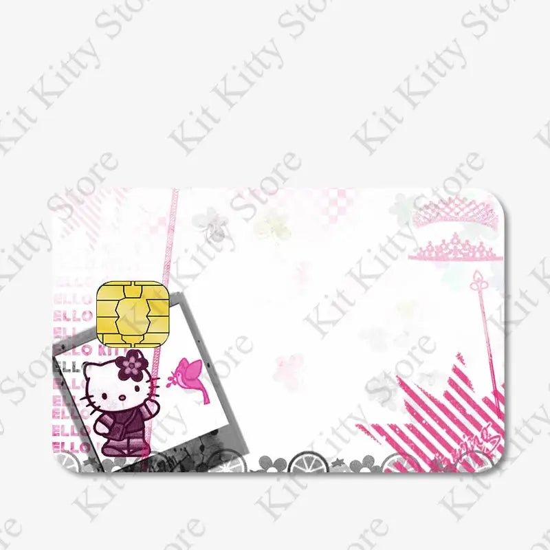 Hello kitty Credit Card/Debit Card Film Sticker Diy Decal for Big Small Chips and Big Chips - Browsglamour