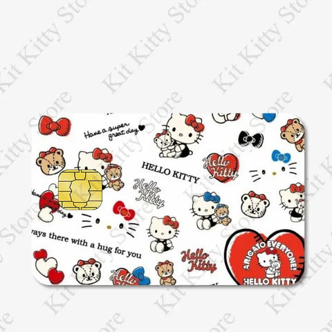 Hello kitty Credit Card/Debit Card Film Sticker Diy Decal for Big Small Chips and Big Chips - Browsglamour