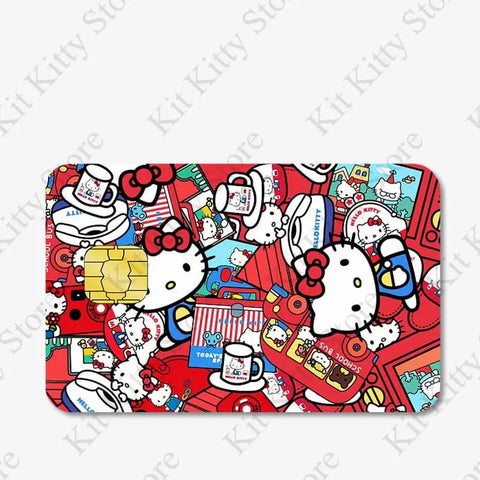 Hello kitty Credit Card/Debit Card Film Sticker Diy Decal for Big Small Chips and Big Chips - Browsglamour