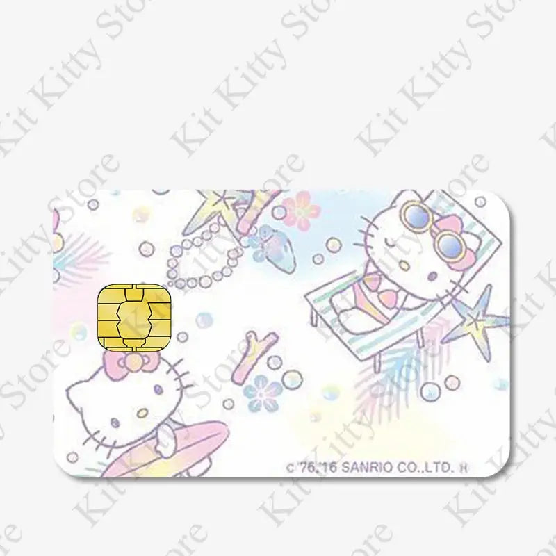 Hello kitty Credit Card/Debit Card Film Sticker Diy Decal for Big Small Chips and Big Chips - Browsglamour