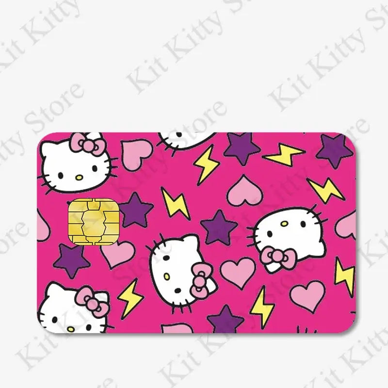 Hello kitty Credit Card/Debit Card Film Sticker Diy Decal for Big Small Chips and Big Chips - Browsglamour