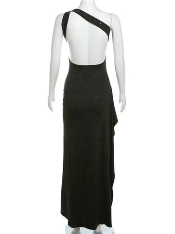 Elegant Backless Bodycon Maxi Dress - Browsglamour