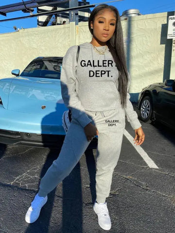 Gallery Dept Hoodie With Sweatpants Set - Browsglamour