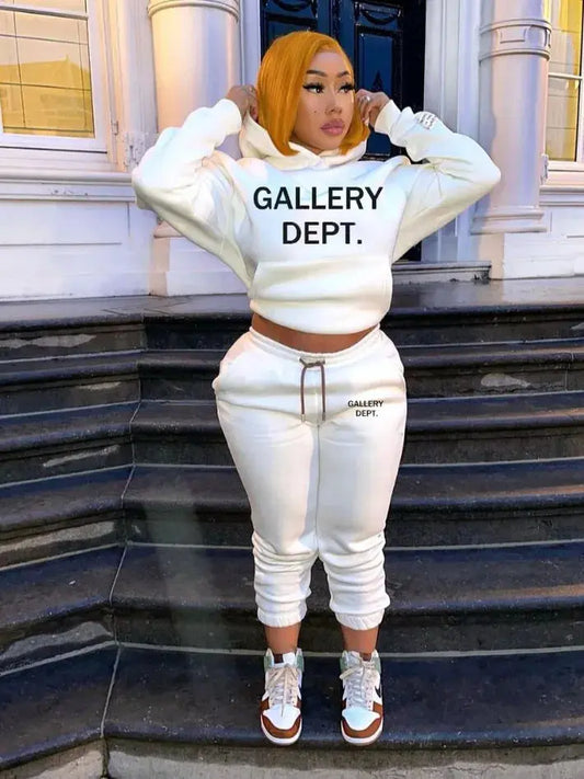 Gallery Dept Hoodie With Sweatpants Set - Browsglamour