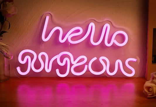 Hello Gorgeous Neon Signs - Browsglamour