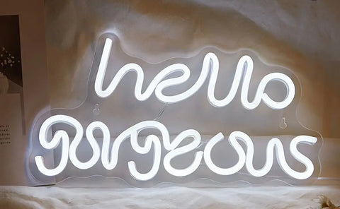 Hello Gorgeous Neon Signs - Browsglamour