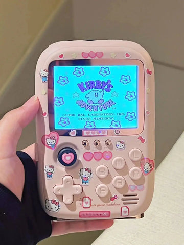 Hello Kitty Mini Game Power Bank Portable Retro Handheld Game Console 6000mah Capacity 3.2 Inch Soft Light Color Screen 10000+ Games - Browsglamour