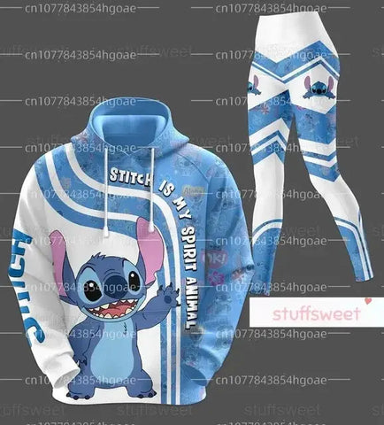 Hello Kitty and other Character 3D Hoodie Women's Hoodie and Leggings Yoga Suits - Browsglamour