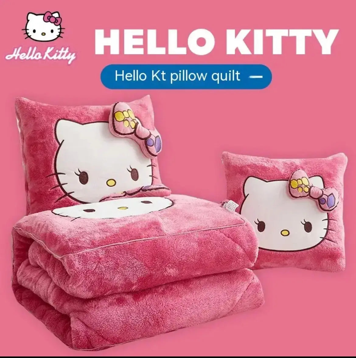 Hello Kitty, Mickey Mouse, and Minnie Mouse Throw Pillow Blankets - Browsglamour