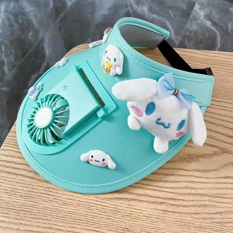 Kawaii Sanrio Kuromi Cinnamoroll Cute Sun Protection with Fan Out - Browsglamour