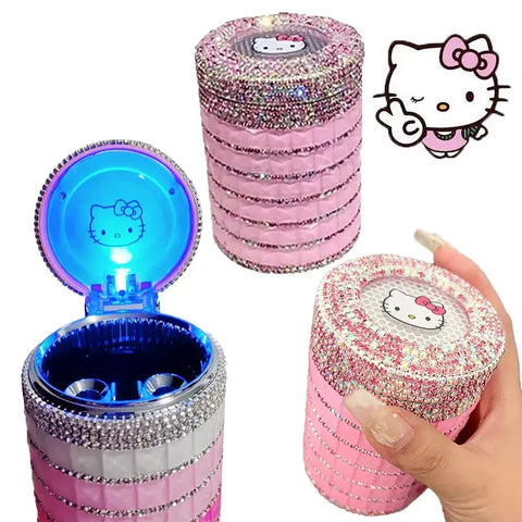 Kawaii Sanrios Hello Kitty Rhinestone Ashtray - Browsglamour