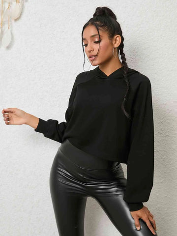 Lace-Up Long Sleeve Hoodie - Browsglamour