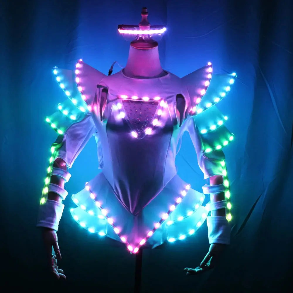 Bride Light Up Luminous LED Party Dress - Browsglamour