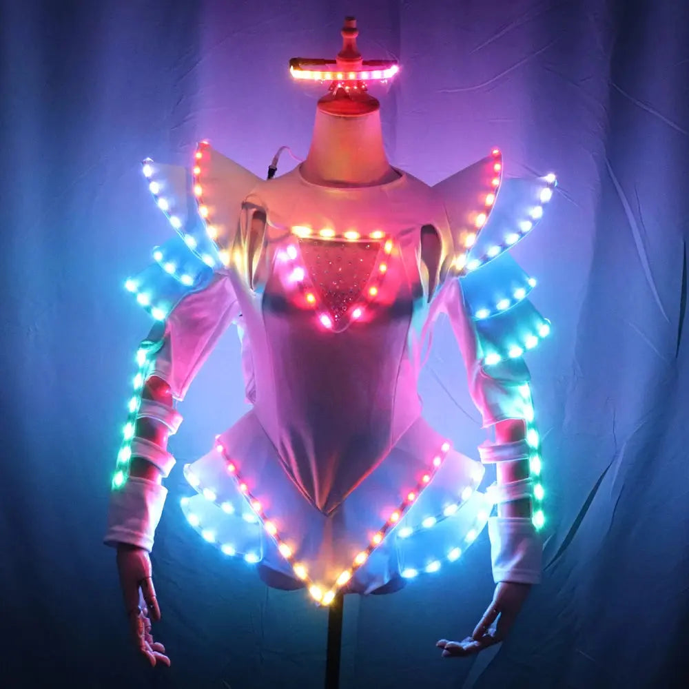 New Arrival Bride Light Up Luminous Clothes LED Costume Ballet Tutu Led Dresses For Dancing Skirts Wedding Party Browsglamour