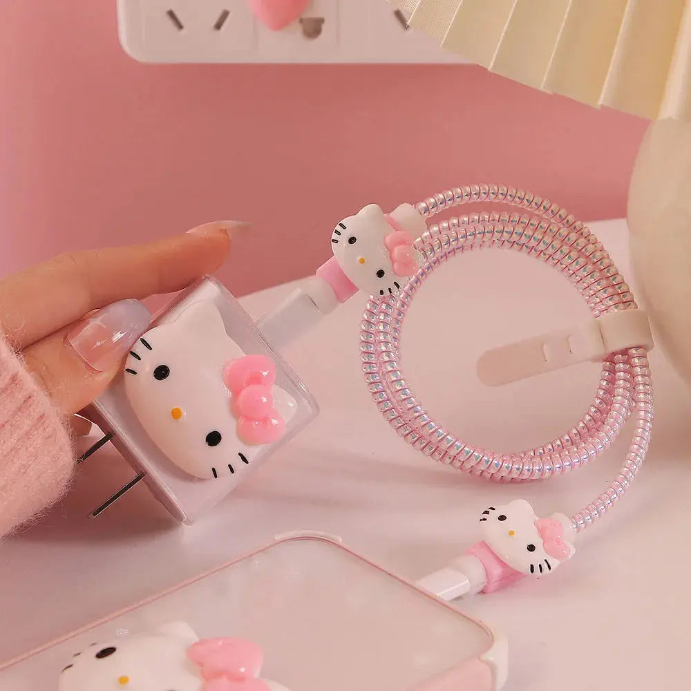 Sanrio Hello Kitty 20W iPhone Charger Cable Protective Sleeve - Browsglamour