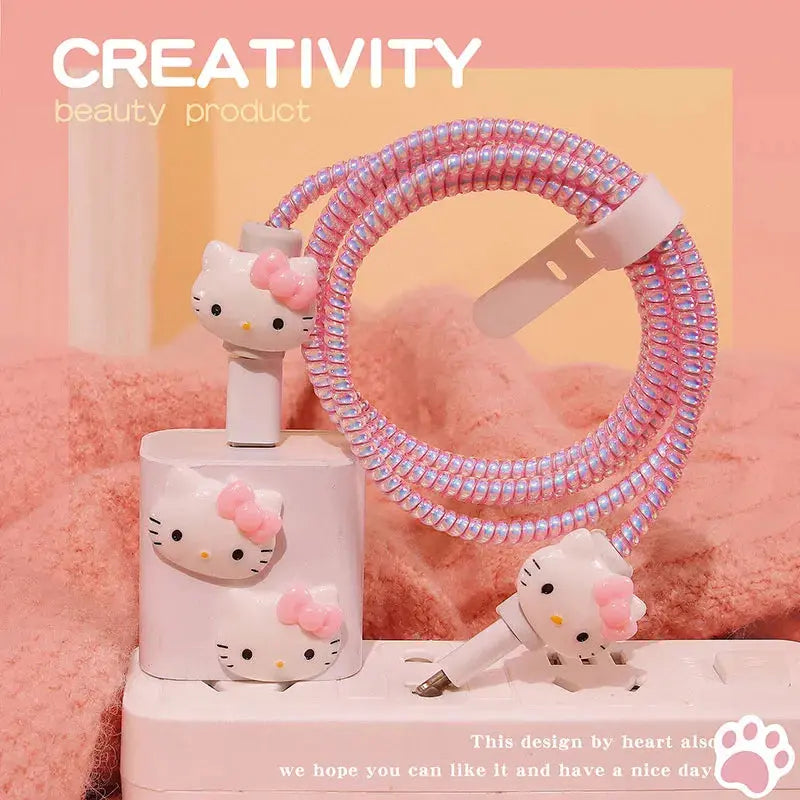 Sanrio Hello Kitty 20W iPhone Charger Cable Protective Sleeve - Browsglamour