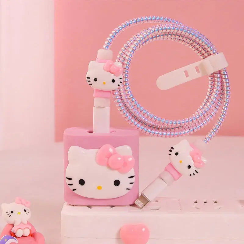 Sanrio Hello Kitty 20W iPhone Charger Cable Protective Sleeve - Browsglamour