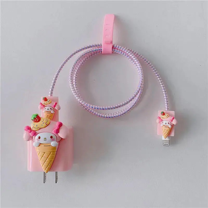 Sanrio Hello Kitty 20W iPhone Charger Cable Protective Sleeve - Browsglamour