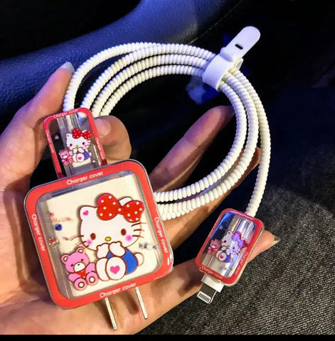 Sanrio Hello Kitty 20W iPhone Charger Cable Protective Sleeve - Browsglamour