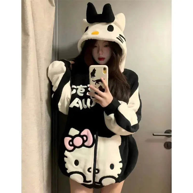 Sanrio Hello Kitty 3d Plush Hoodies - Browsglamour