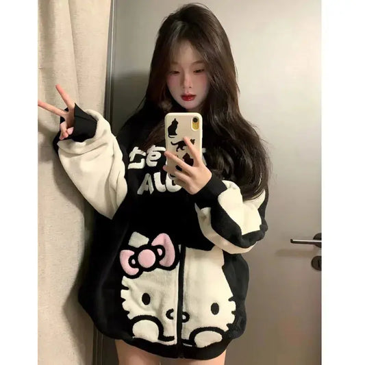 Sanrio Hello Kitty 3d Plush Hoodies - Browsglamour