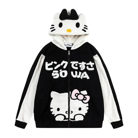 Sanrio Hello Kitty 3d Plush Hoodies - Browsglamour