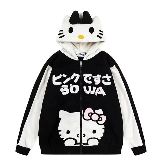 Sanrio Hello Kitty 3d Plush Hoodies - Browsglamour