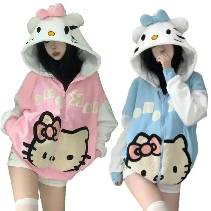 Sanrio Hello Kitty 3d Plush Hoodies - Browsglamour