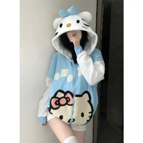 Sanrio Hello Kitty 3d Plush Hoodies - Browsglamour