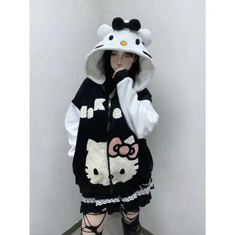 Sanrio Hello Kitty 3d Plush Hoodies - Browsglamour