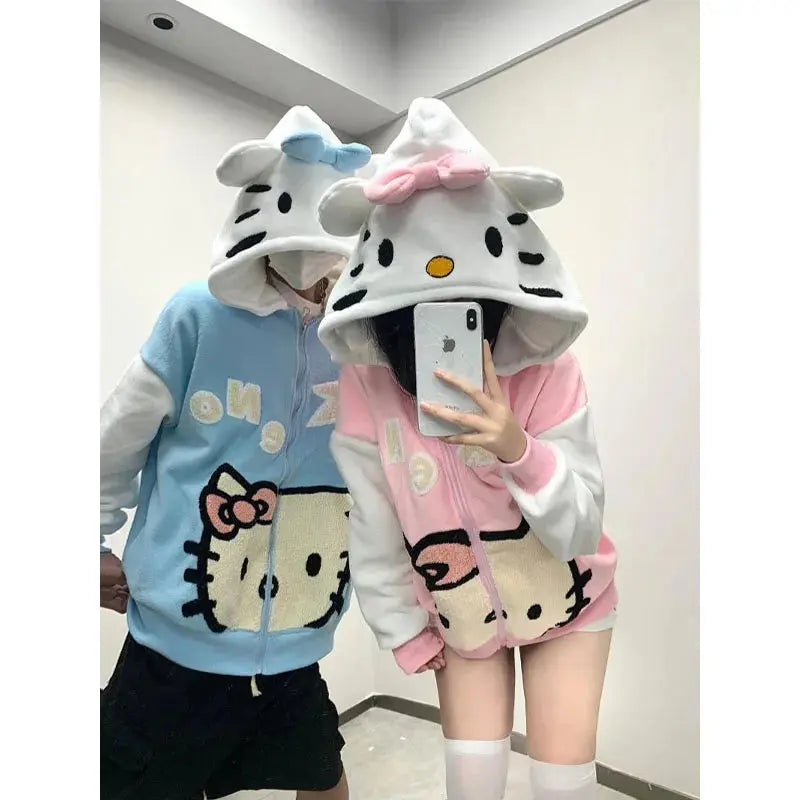 Sanrio Hello Kitty 3d Plush Hoodies - Browsglamour