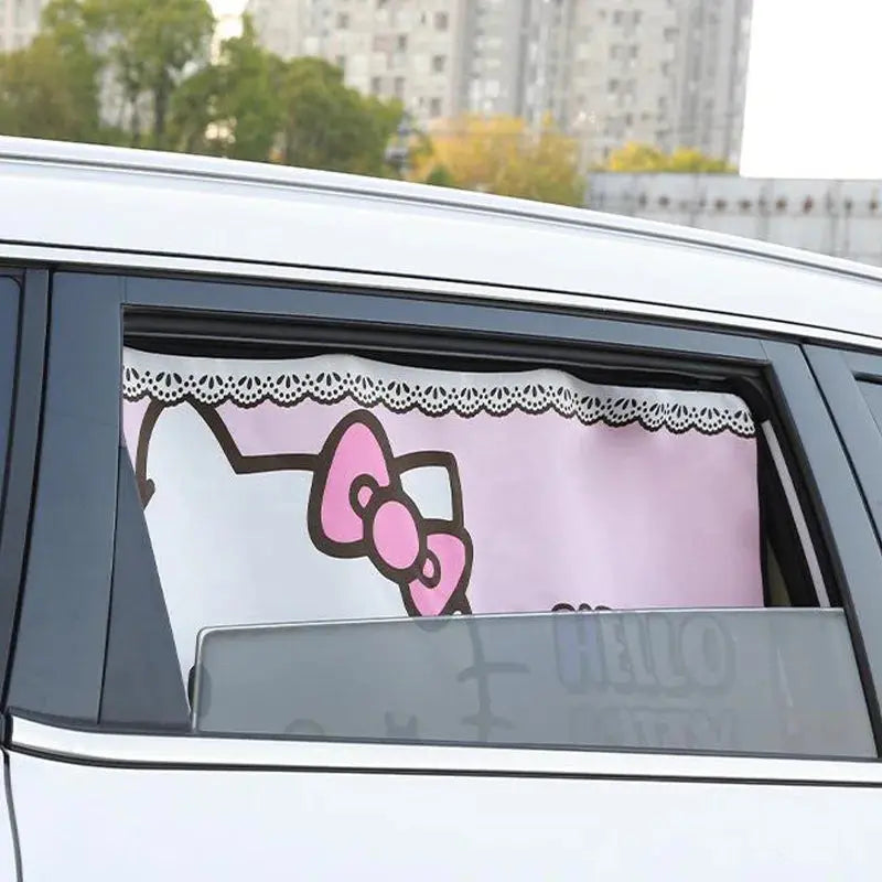 Sanrio Hello Kitty Car Side Sunshade Magnetic Curtain UV Protection Visor Covers - Browsglamour