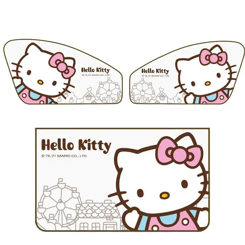 Sanrio Hello Kitty Car Side Sunshade Magnetic Curtain UV Protection Visor Covers - Browsglamour