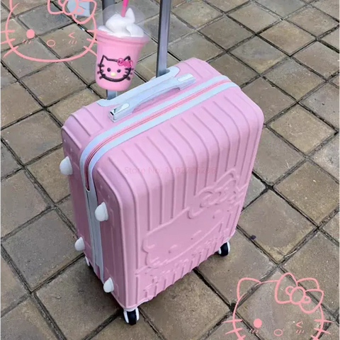 Sanrio Hello Kitty Luggage 20-Inch or 24 Inch Trolley Suitcases - Browsglamour