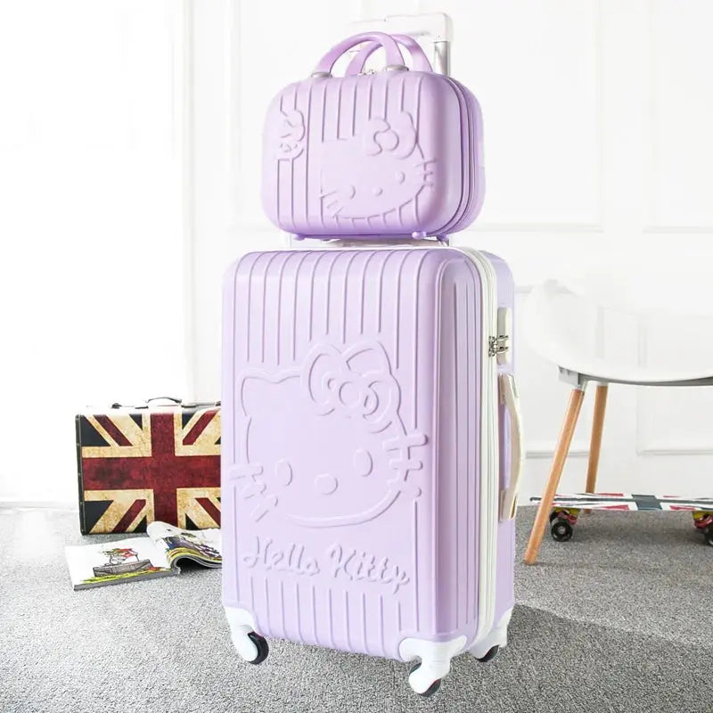 Sanrio Hello Kitty Luggage 20-Inch or 24 Inch Trolley Suitcases - Browsglamour