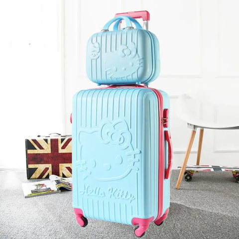 Sanrio Hello Kitty Luggage 20-Inch or 24 Inch Trolley Suitcases - Browsglamour