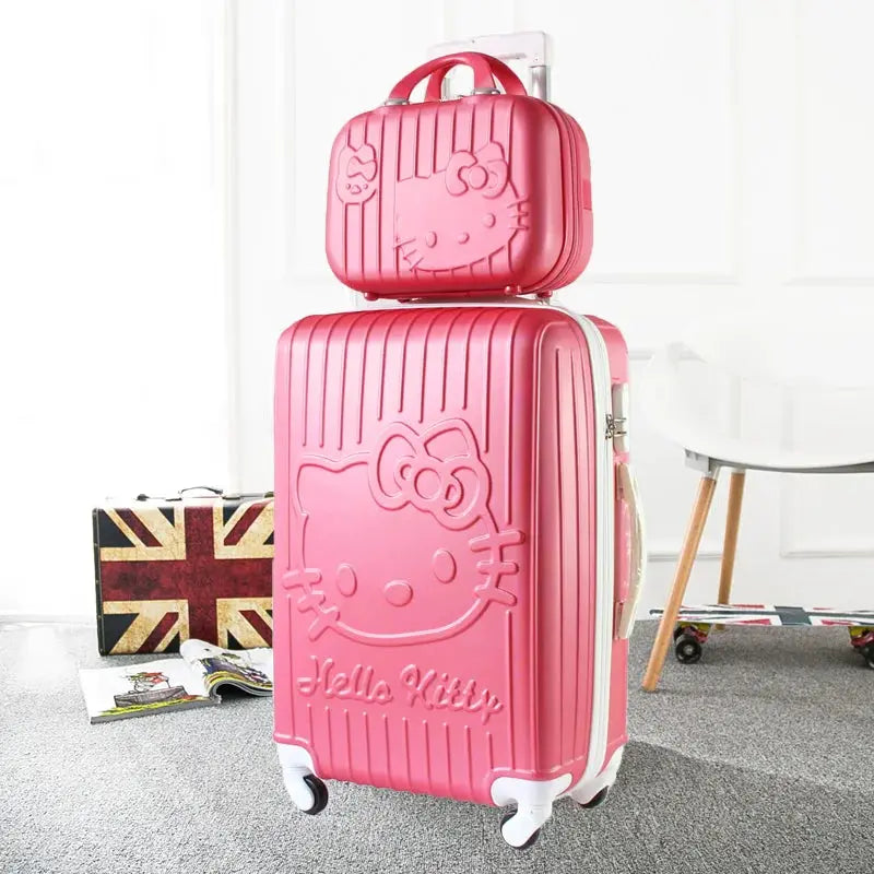 Sanrio Hello Kitty Luggage 20-Inch or 24 Inch Trolley Suitcases - Browsglamour