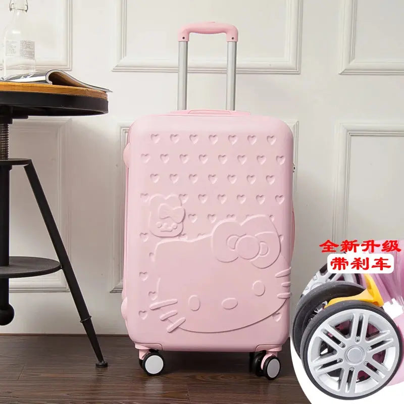 Sanrio Hello Kitty Luggage 20-Inch or 24 Inch Trolley Suitcases - Browsglamour