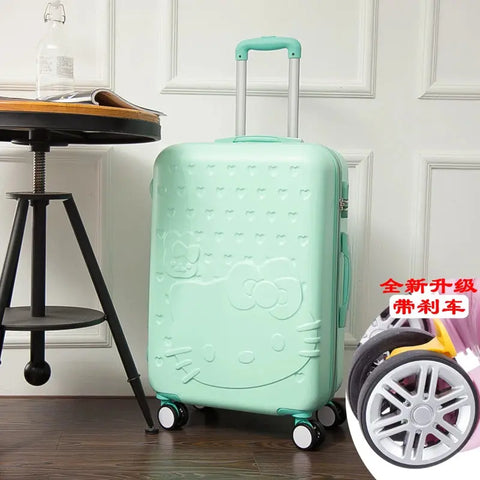 Sanrio Hello Kitty Luggage 20-Inch or 24 Inch Trolley Suitcases - Browsglamour