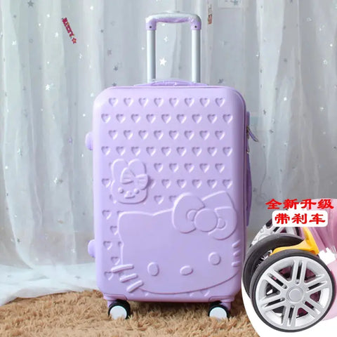 Sanrio Hello Kitty Luggage 20-Inch or 24 Inch Trolley Suitcases - Browsglamour